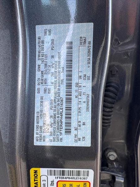 Photo 10 from auction – 2024 FORD RANGER with VIN 1FTER4PH4RLE16367