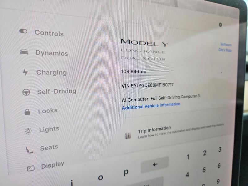 صورة رقم 9 من المزاد - 2021 TESLA MODEL Y مع VIN 5YJYGDEE8MF180717