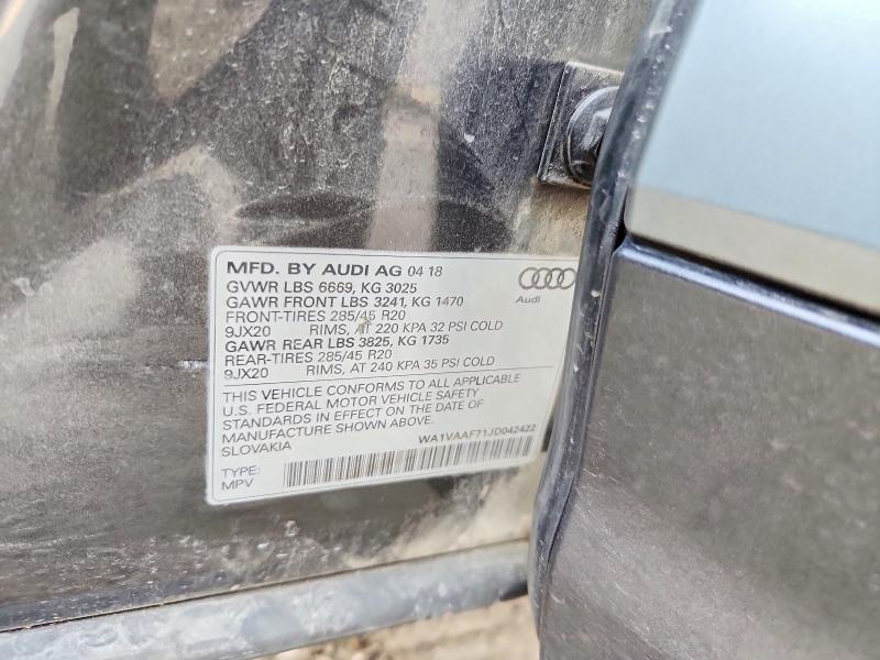 Photo 14 from auction – 2018 AUDI Q7 with VIN WA1VAAF71JD042422