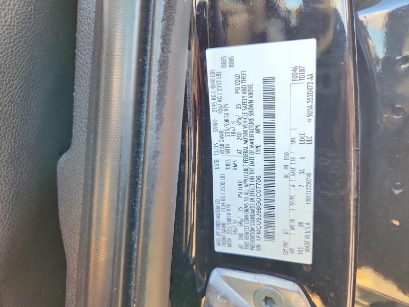 Фото 14 с аукциона – 2016 FORD ESCAPE с VIN 1FMCU9J98GUC07706