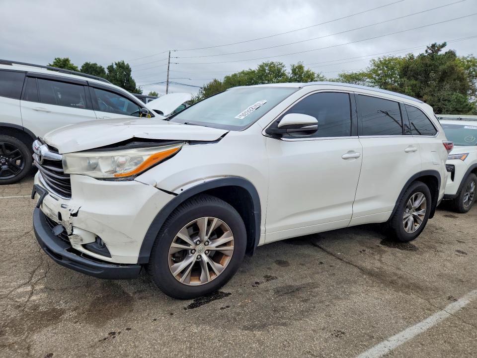 Photo 1 from auction – 2014 TOYOTA HIGHLANDER with VIN 5TDJKRFH8ES066073
