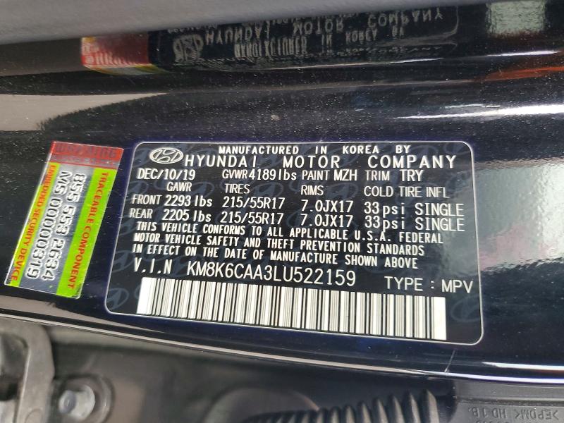 Photo 14 from auction – 2020 HYUNDAI KONA with VIN KM8K6CAA3LU522159