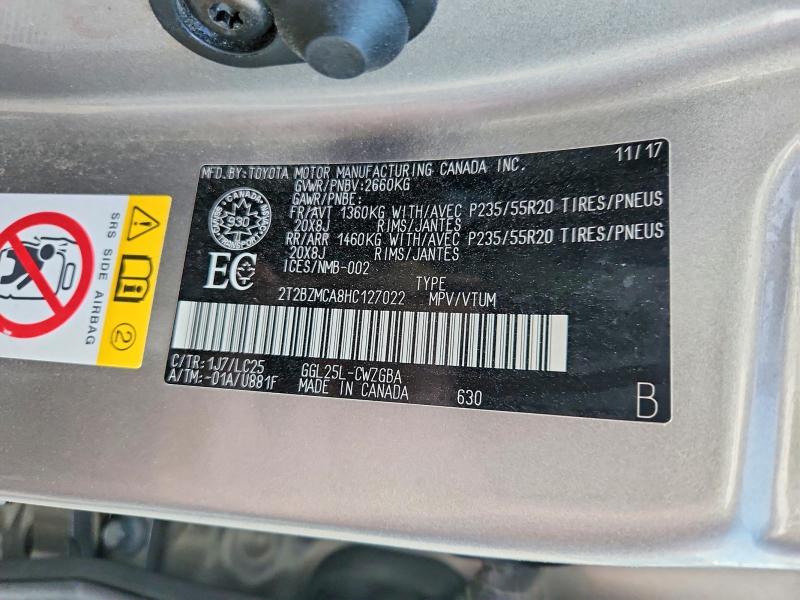 Photo 14 from auction – 2017 LEXUS RX with VIN 2T2BZMCA8HC127022