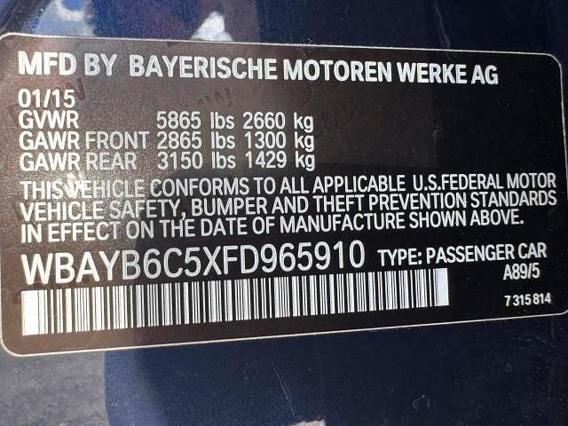 صورة رقم 15 من المزاد - 2015 BMW 750 مع VIN WBAYB6C5XFD965910