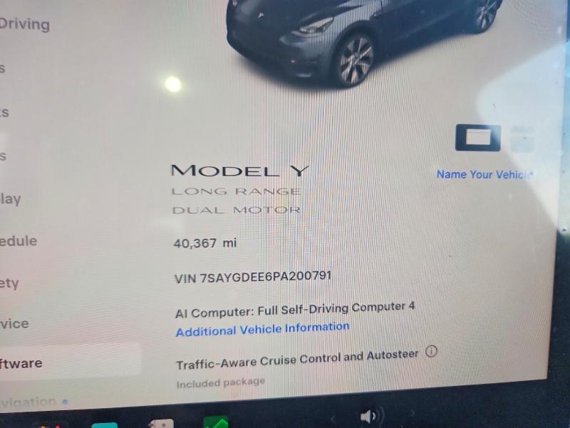 صورة رقم 9 من المزاد - 2023 TESLA MODEL Y مع VIN 7SAYGDEE6PA200791