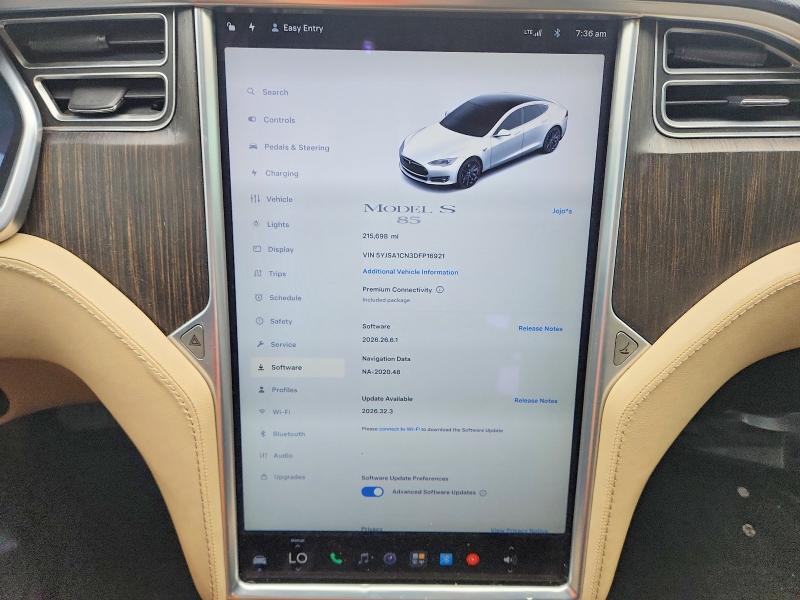 Zdjęcie 9 z aukcji – 2013 TESLA MODEL S z VIN 5YJSA1CN3DFP16921