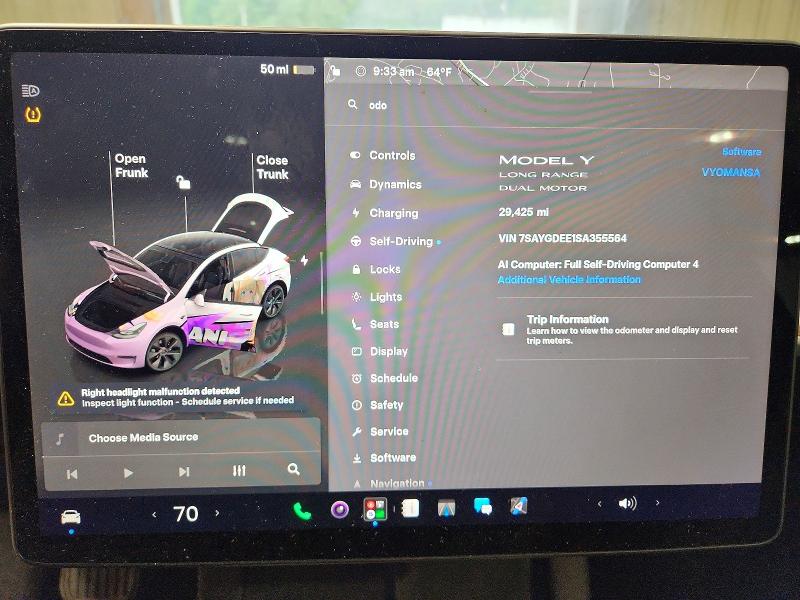 Foto 9 de la subasta – 2025 TESLA MODEL Y con VIN 7SAYGDEE1SA355564