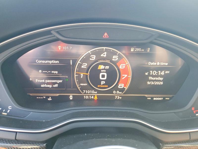 Photo 9 from auction – 2018 AUDI S5 with VIN WAUP4AF53JA039492