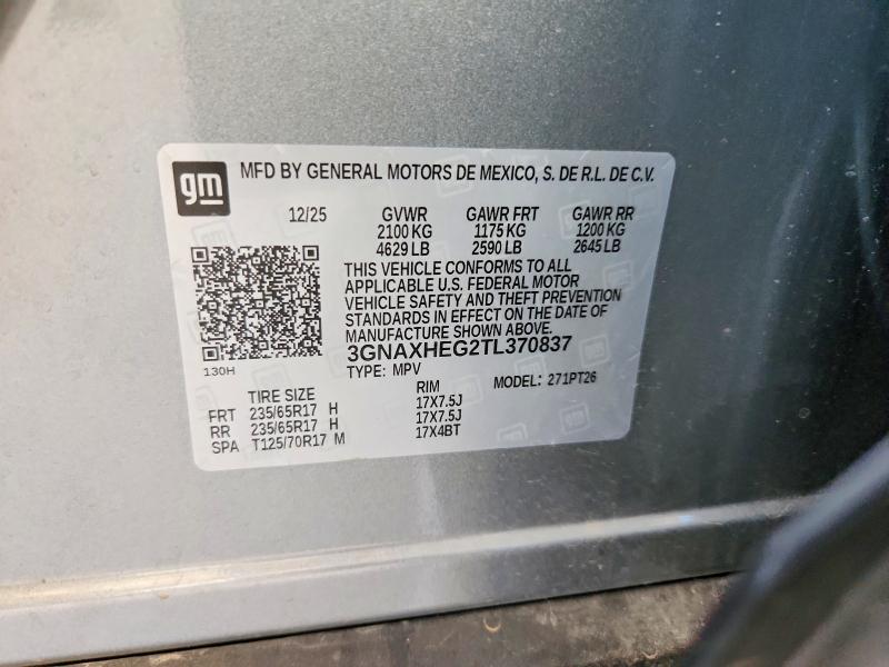 Photo 14 from auction – 2026 CHEVROLET EQUINOX with VIN 3GNAXHEG2TL370837