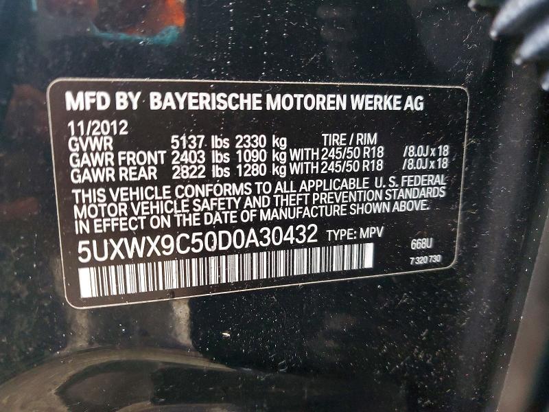 Zdjęcie 14 z aukcji – 2013 BMW X3 z VIN 5UXWX9C50D0A30432