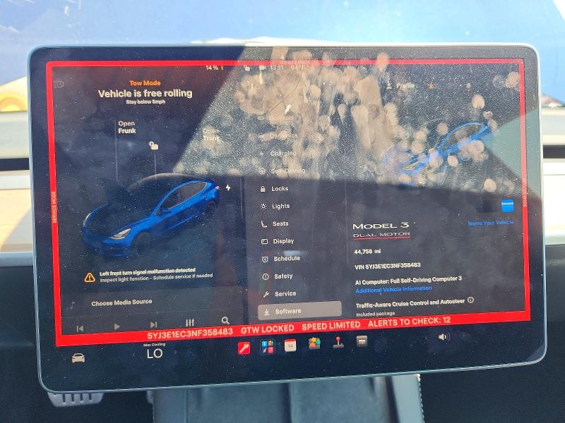 Снимка 9 от търг – 2022 TESLA MODEL 3 с VIN 5YJ3E1EC3NF358483