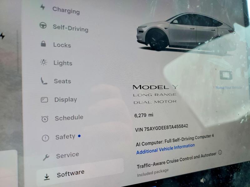 Photo 9 from auction – 2026 TESLA MODEL Y with VIN 7SAYGDEE8TA455842