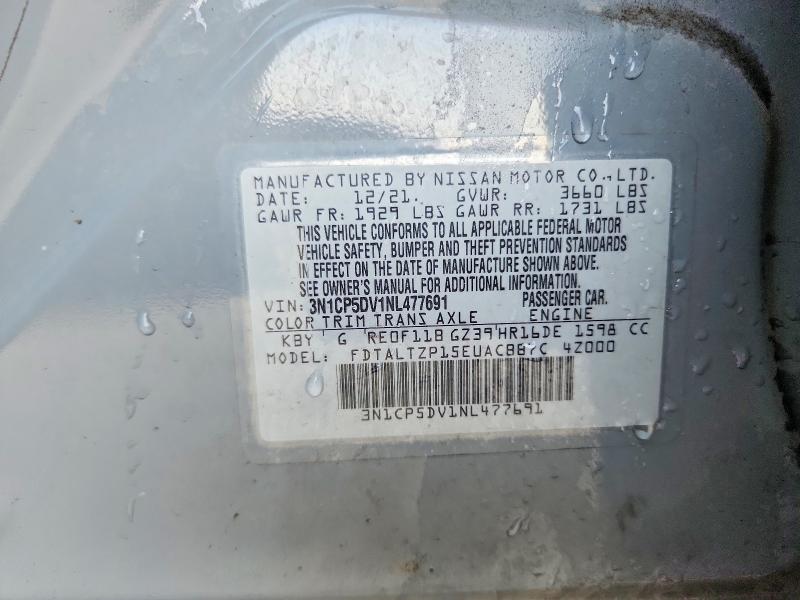 Photo 14 from auction – 2022 NISSAN KICKS with VIN 3N1CP5DV1NL477691
