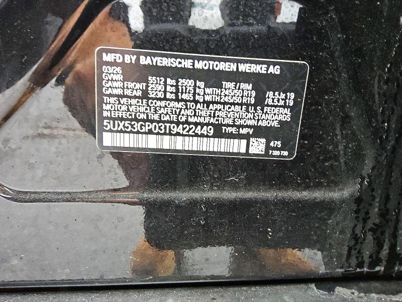 Zdjęcie 14 z aukcji – 2026 BMW X3 z VIN 5UX53GP03T9422449