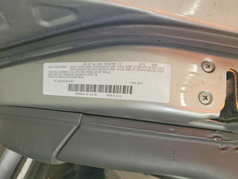 Photo 14 from auction – 2006 SUBARU B9 TRIBECA with VIN 4S4WX82C464415878