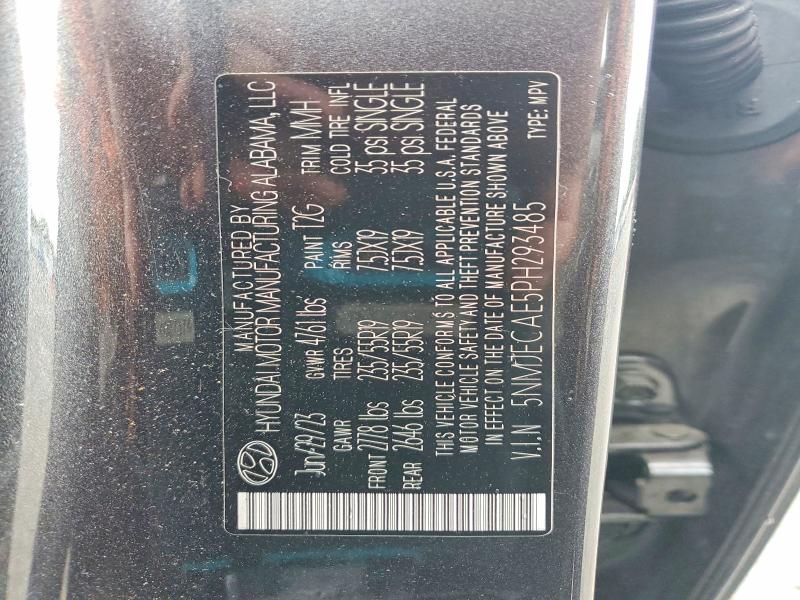 Photo 14 from auction – 2023 HYUNDAI TUCSON with VIN 5NMJECAE5PH293485