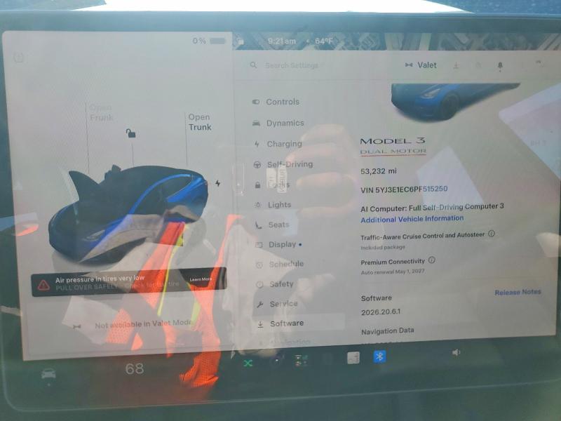 Photo 9 from auction – 2023 TESLA MODEL 3 with VIN 5YJ3E1EC6PF515250