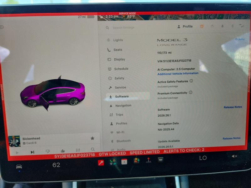 Photo 9 from auction – 2018 TESLA MODEL 3 with VIN 5YJ3E1EA5JF023718