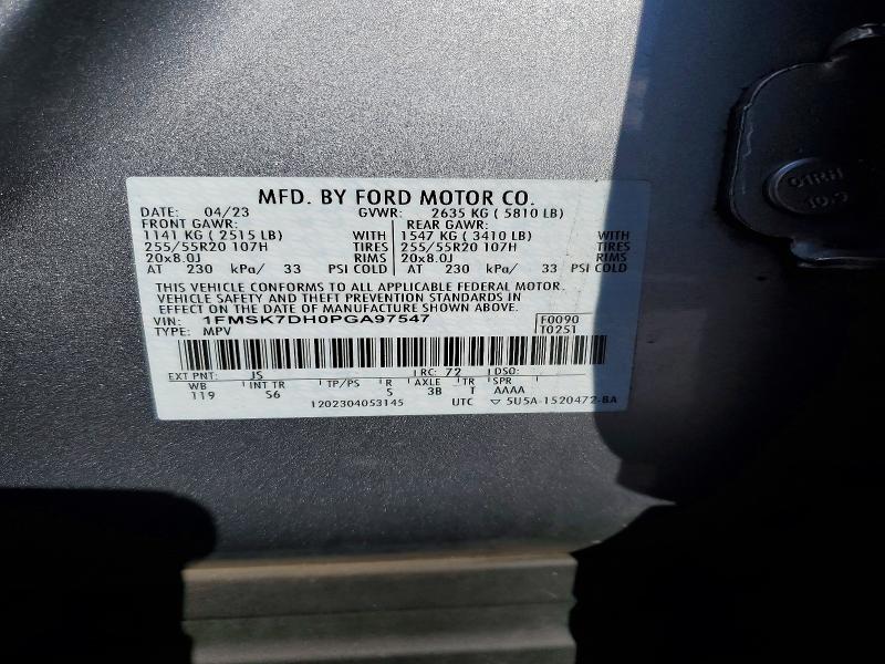Foto 14 de la subasta – 2023 FORD EXPLORER con VIN 1FMSK7DH0PGA97547