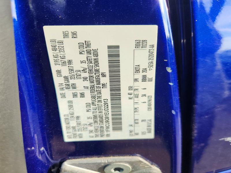 Photo 14 from auction – 2014 FORD ESCAPE with VIN 1FMCU9G91EUD22913