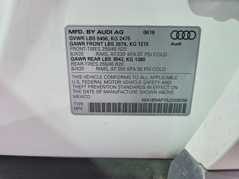 Photo 14 from auction – 2018 AUDI Q5 with VIN WA1BNAFY3J2208256