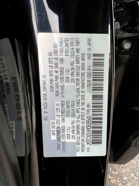 Photo 10 from auction – 2021 MAZDA CX-9 with VIN JM3TCADY4M0506549
