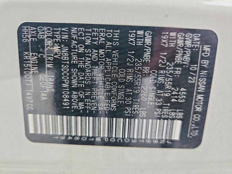 Photo 14 from auction – 2023 NISSAN ROGUE with VIN JN8BT3DC0PW108491