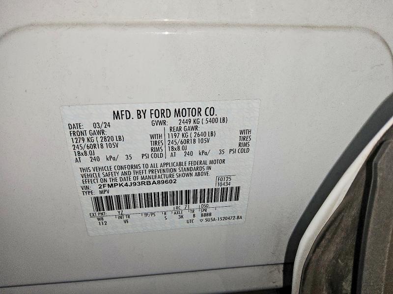 Photo 14 from auction – 2024 FORD EDGE with VIN 2FMPK4J93RBA89602