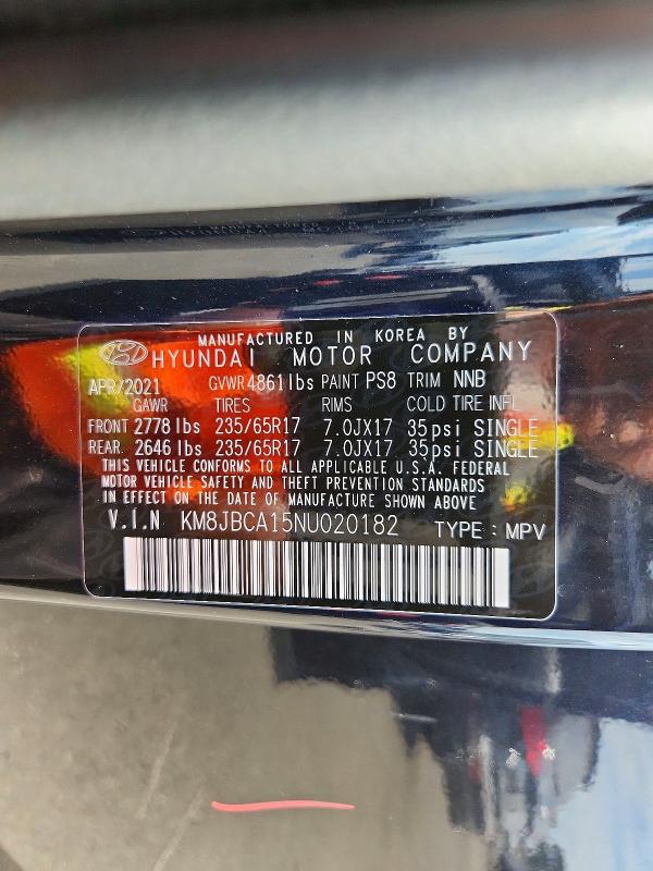 Photo 14 from auction – 2022 HYUNDAI TUCSON with VIN KM8JBCA15NU020182