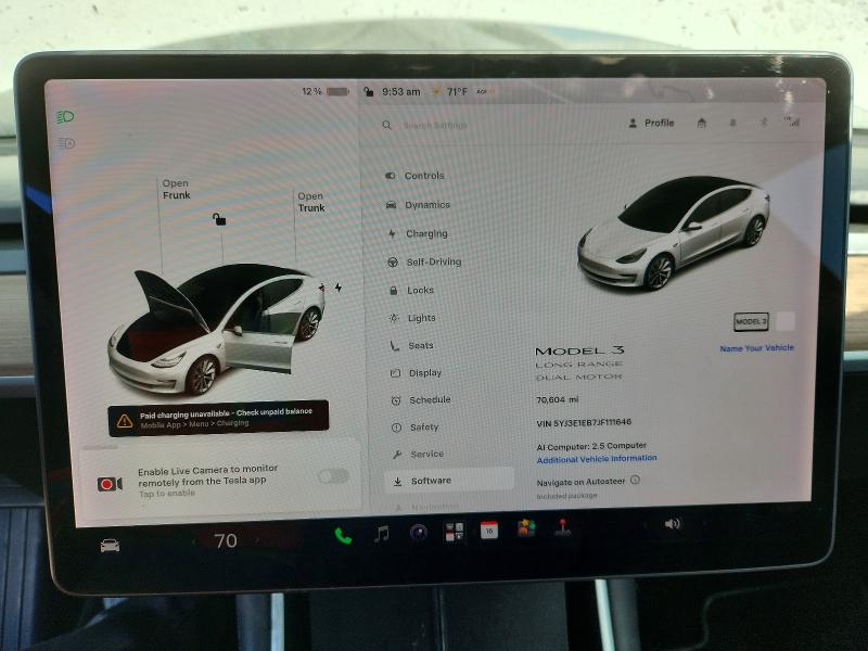 Снимка 9 от търг – 2018 TESLA MODEL 3 с VIN 5YJ3E1EB7JF111646