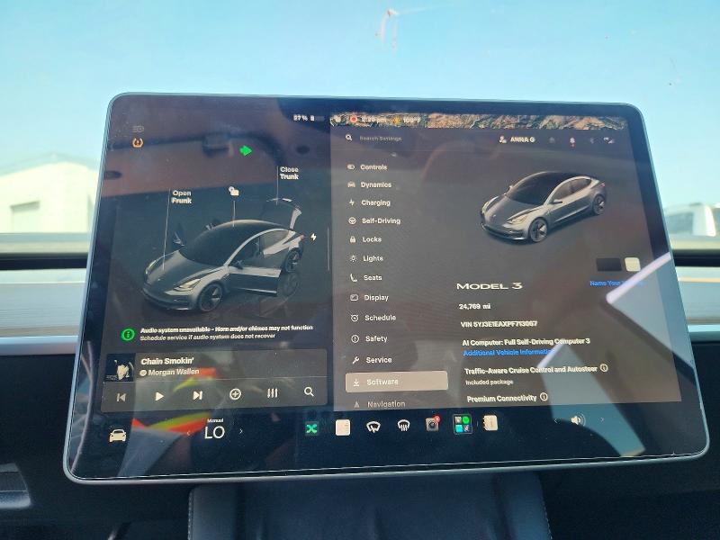 Фото 9 с аукциона – 2023 TESLA MODEL 3 с VIN 5YJ3E1EAXPF713067