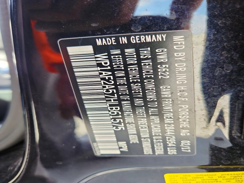 Photo 14 from auction – 2017 PORSCHE MACAN with VIN WP1AF2A57HLB61575