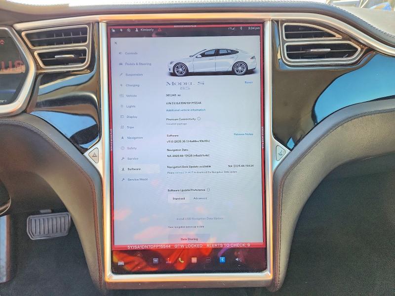 Photo 9 from auction – 2013 TESLA MODEL S with VIN 5YJSA1DN7DFP15544