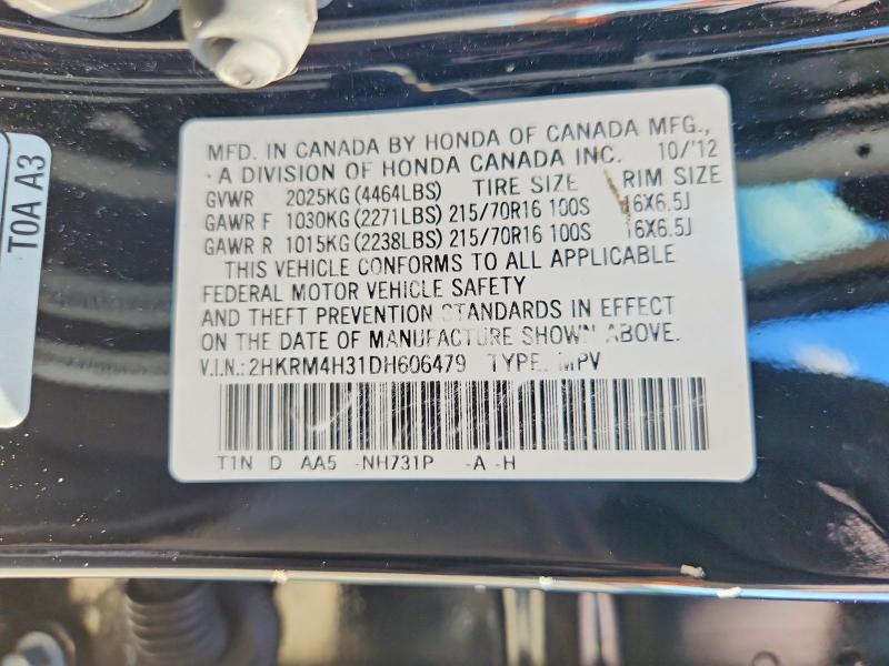 Photo 14 from auction – 2013 HONDA CR-V with VIN 2HKRM4H31DH606479