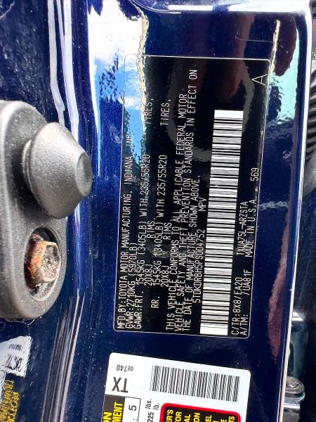 Photo 10 from auction – 2023 TOYOTA HIGHLANDER with VIN 5TDKDRBH5PS004752