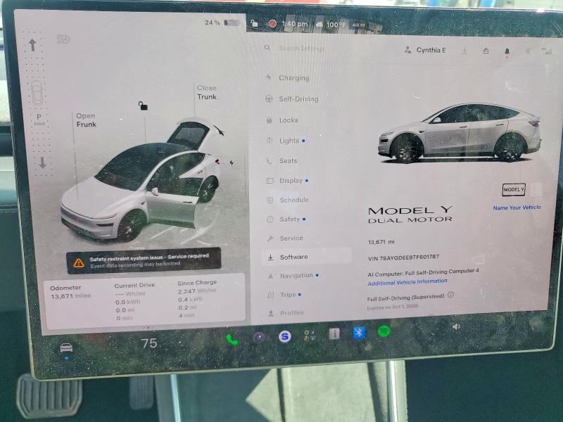 صورة رقم 9 من المزاد - 2026 TESLA MODEL Y مع VIN 7SAYGDEE8TF601787