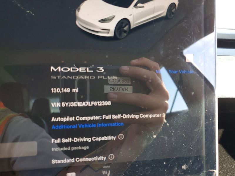 Zdjęcie 9 z aukcji – 2020 TESLA MODEL 3 z VIN 5YJ3E1EA7LF612398