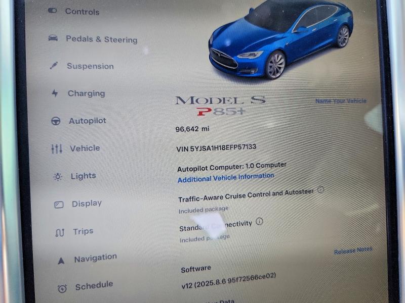 صورة رقم 9 من المزاد - 2014 TESLA MODEL S مع VIN 5YJSA1H18EFP57133
