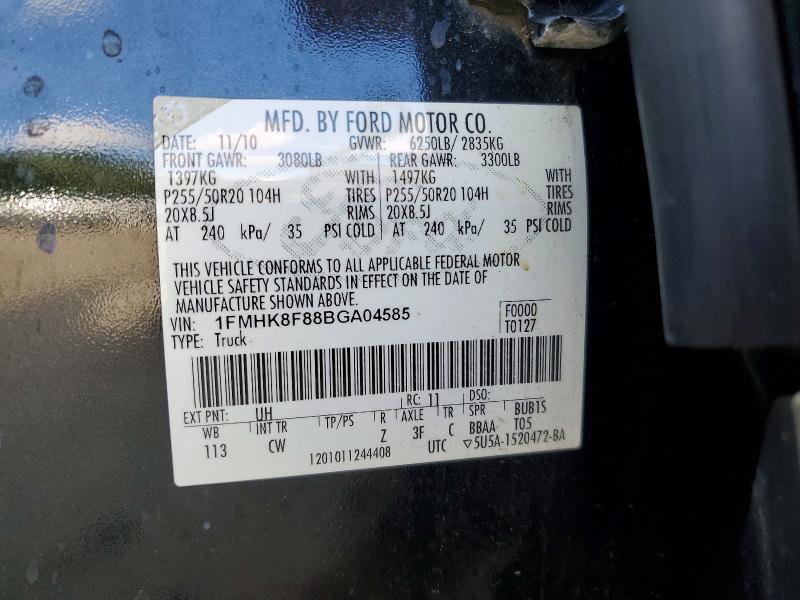 Foto 14 de la subasta – 2011 FORD EXPLORER con VIN 1FMHK8F88BGA04585