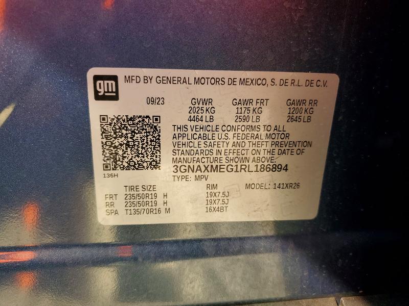Снимка 14 от търг – 2024 CHEVROLET EQUINOX с VIN 3GNAXMEG1RL186894