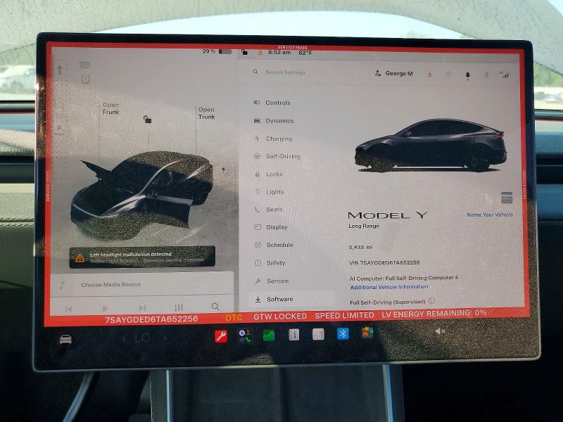 Foto 9 de la subasta – 2026 TESLA MODEL Y con VIN 7SAYGDED6TA652256