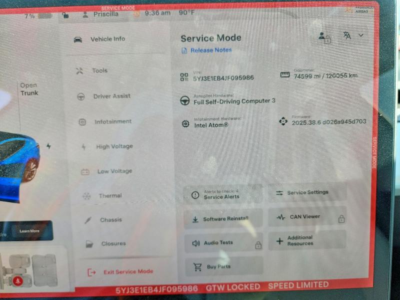 Foto 9 de la subasta – 2018 TESLA MODEL 3 con VIN 5YJ3E1EB4JF095986
