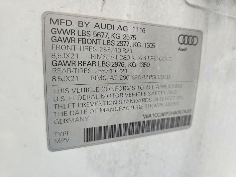 Фото 14 с аукциона – 2017 AUDI SQ5 с VIN WA1CCAFP3HA087830