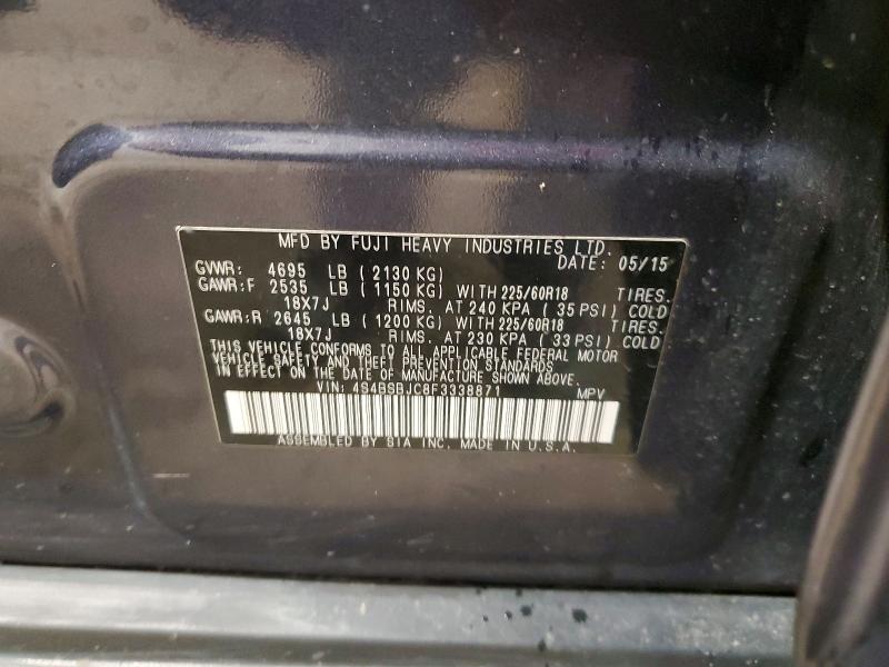 Photo 14 from auction – 2015 SUBARU OUTBACK with VIN 4S4BSBJC8F3338871