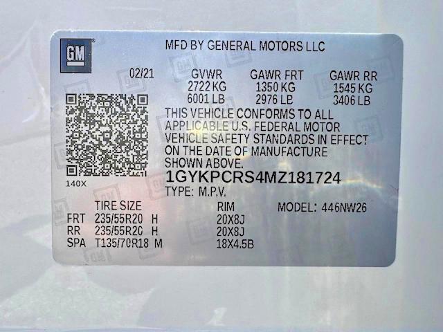 Photo 15 from auction – 2021 CADILLAC XT6 with VIN 1GYKPCRS4MZ181724