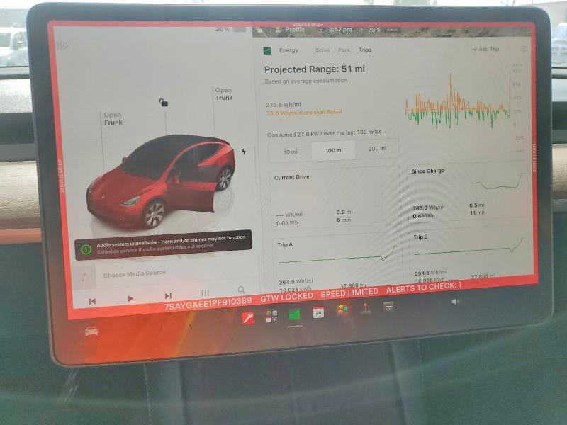 Фото 9 с аукциона – 2023 TESLA MODEL Y с VIN 7SAYGAEE1PF910389