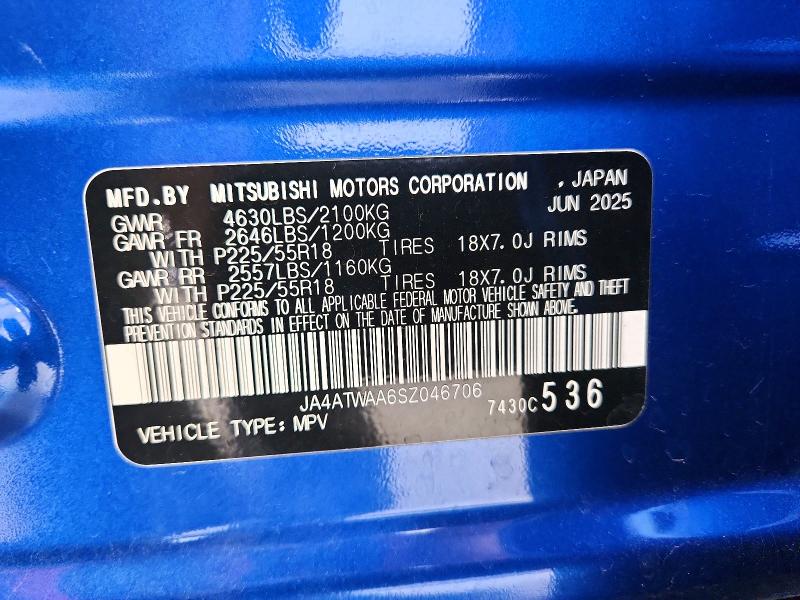 صورة رقم 14 من المزاد - 2025 MITSUBISHI ECLIPSE CROSS مع VIN JA4ATWAA6SZ046706