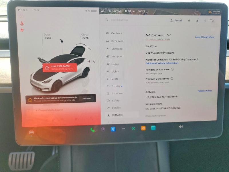 Photo 9 from auction – 2023 TESLA MODEL Y with VIN 7SAYGDEF1PF702376
