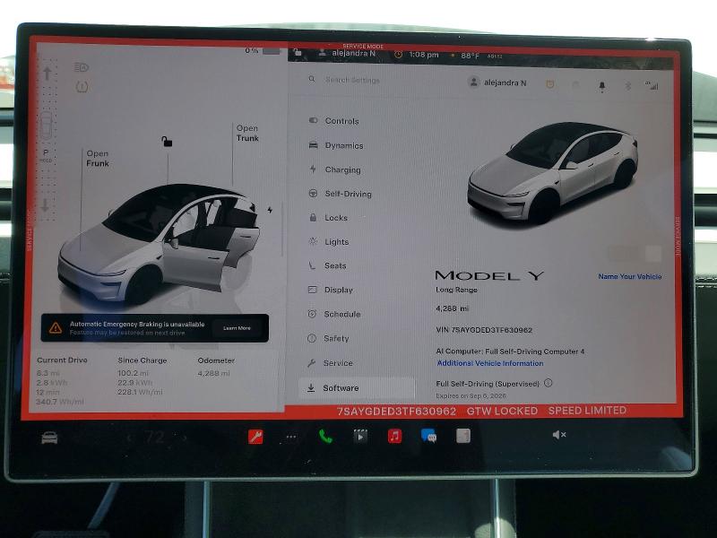 Zdjęcie 9 z aukcji – 2026 TESLA MODEL Y z VIN 7SAYGDED3TF630962