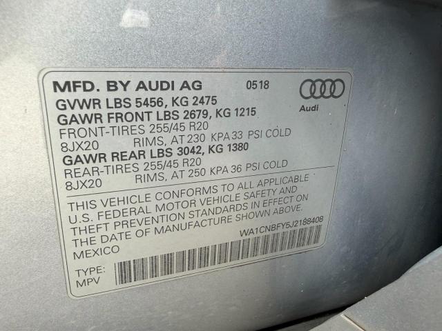 صورة رقم 10 من المزاد - 2018 AUDI Q5 مع VIN WA1CNBFY5J2188408